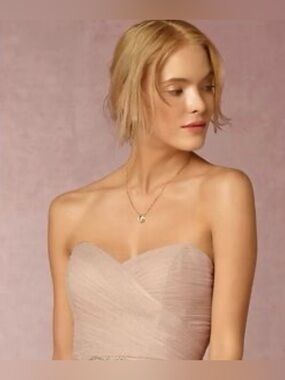 Watters & Watters Strapless Blush Pink Tulle Sweetheart Bustier Top, Size 4